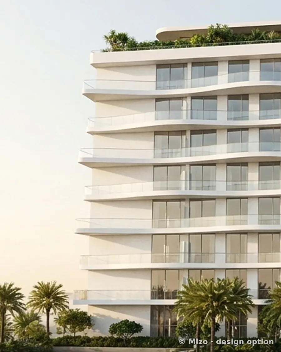 Design option render: White Waves facade