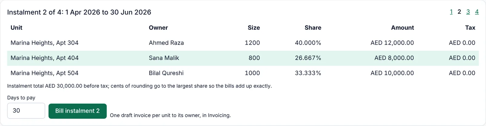 Service charges and job invoices land in the same place: Invoicing.