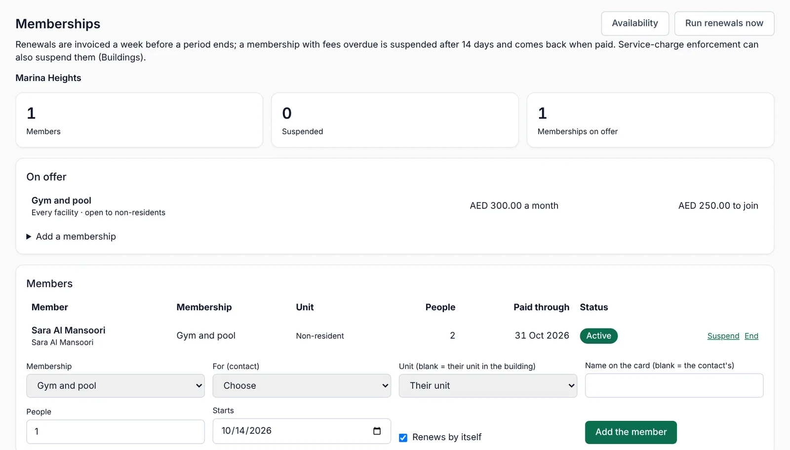 Recurring money — memberships, plans, service charges — invoices itself on its cycle.